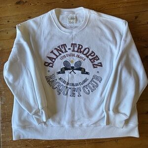 Abercrombie & Fitch White Graphic Sweatshirt